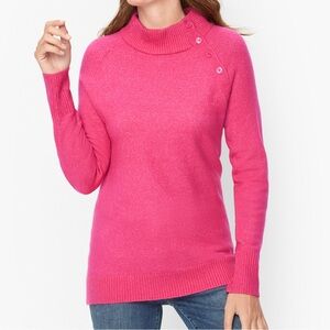 Talbots Raglan Funnel Neck Sweater in Fuchsia Size Small
